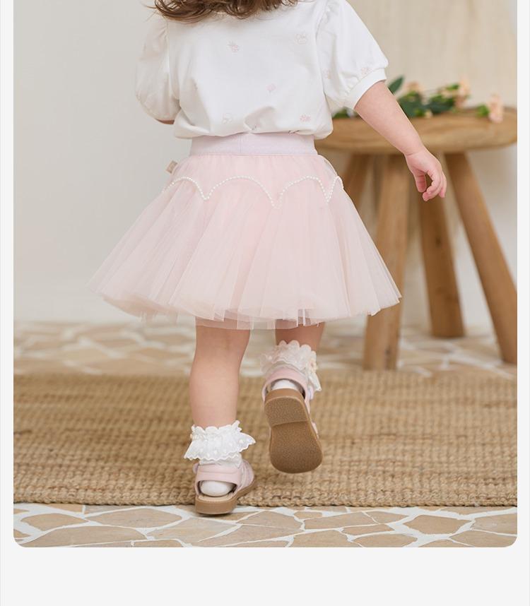 David Bella Children's Short-sleeved T-shirt Summer Dress Girls' Thin Breathable Printed Top