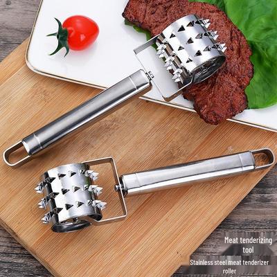 Stainless Steel Hammer Rolling Meat Tenderizer & Biscuit Hole Puncher