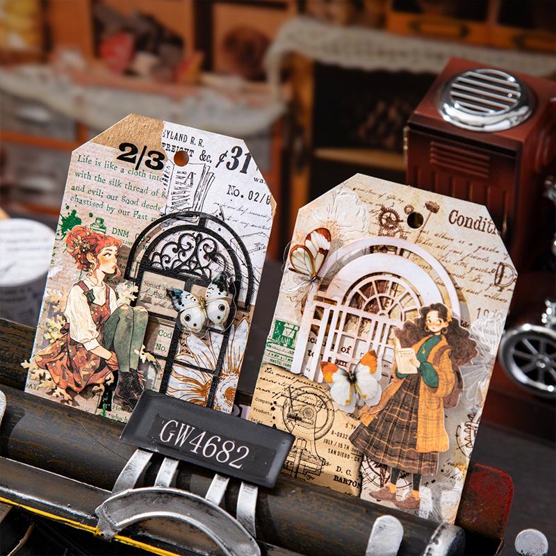 Beautiful Day Retro Manuscript Tape: Journal Decoration Stickers