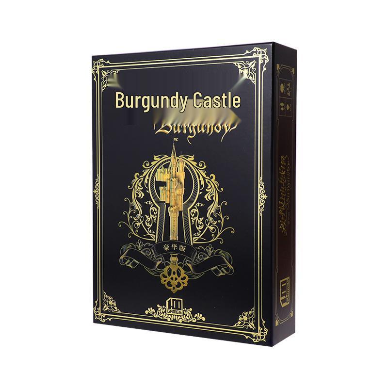 Burgundy Castles: High-Quality Chinese Edition Strategy Table Game with Expansion Map