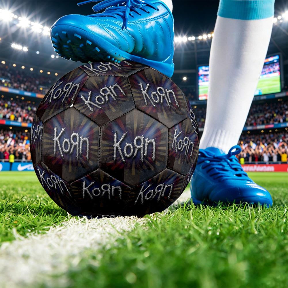 Korn Print Standard Size 5 Soccer Ball Durable Shock?Absorbing Ball For Training Match Outdoor Play