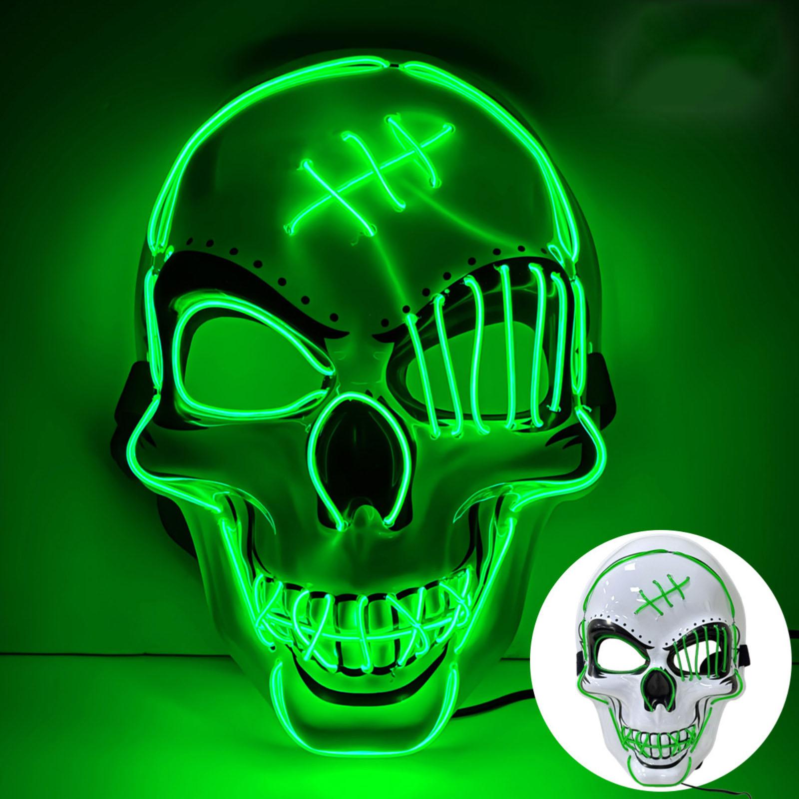 

Scar Mask Led Luminous Mask EL Cold Light Mask Luminous Gift One Size армия зеленый