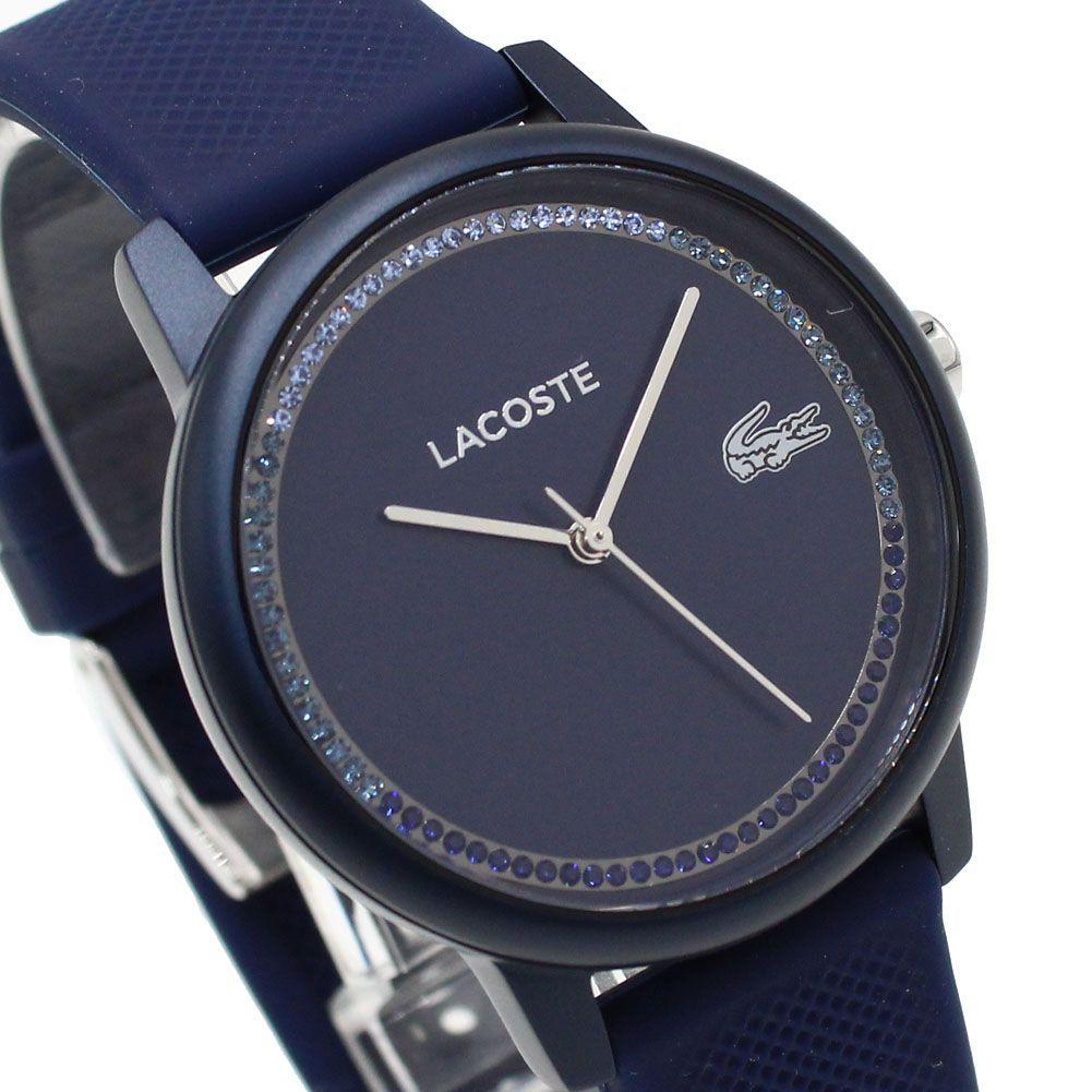 Used Lacoste L.12.12 MOVE 2001290 Watch Quartz Analog Battery Operated Watch Ladies Navy