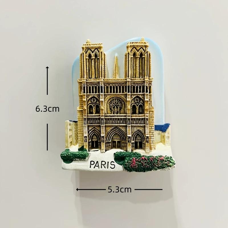 France Alsace Wine Estate Resin Fridge Magnet Stickers Travel Souvenir Gift Landscape Refrigerator Magnet Home Kitchen Decor