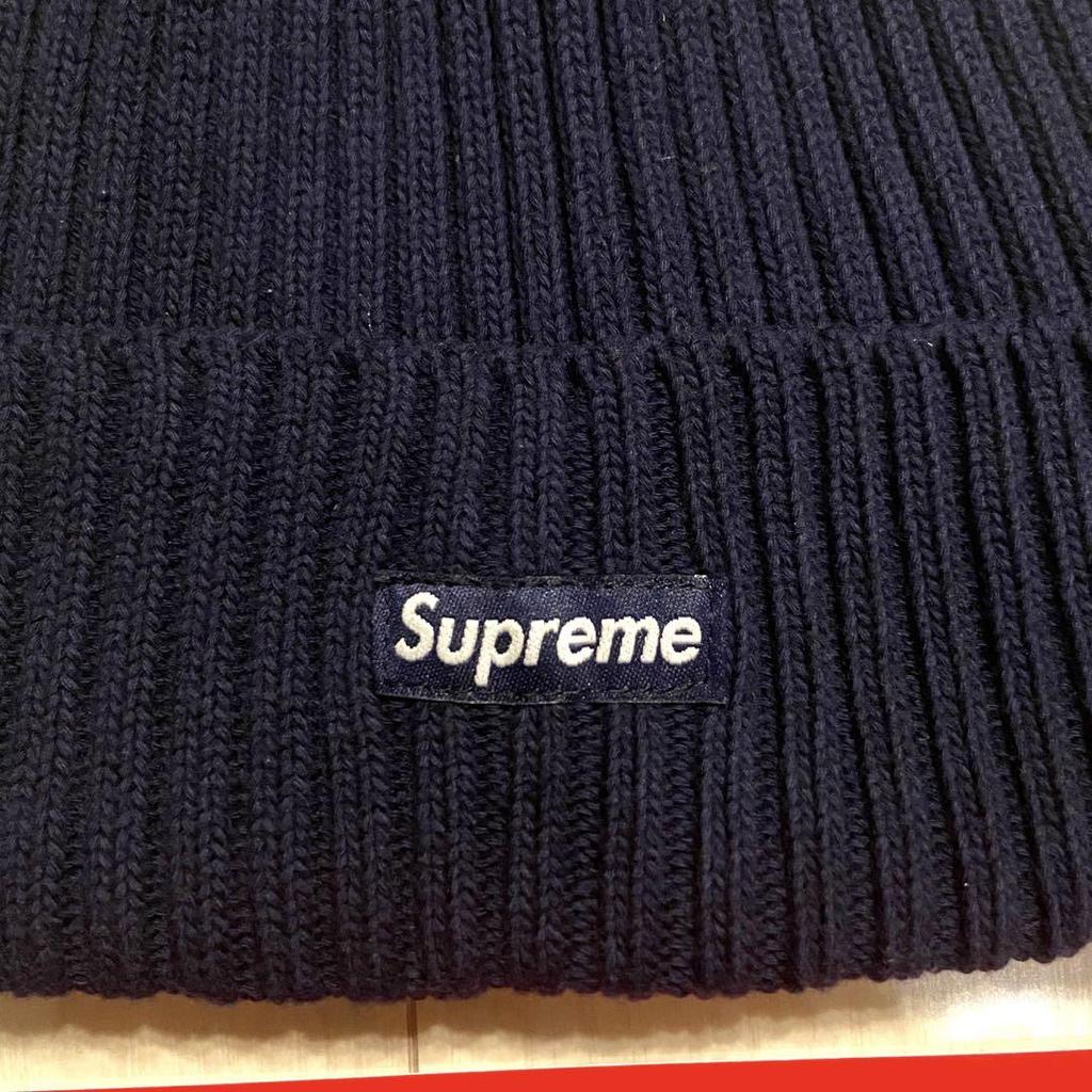 [USED] Supreme 24SS Overdyed Beanie Navy