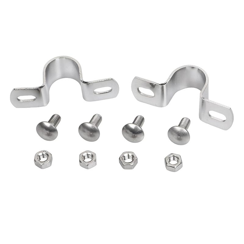 A28G-For UL V Twin Motorcycle Rear Fender Mount U-Clamp Fit 1938-1947 Models Part Number 74 ChromePlated Silver