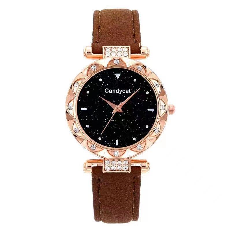 Starry Sky Watch Women's Fashion Trend Simple Casual Women's Watch Student Two-piece Gift Watch