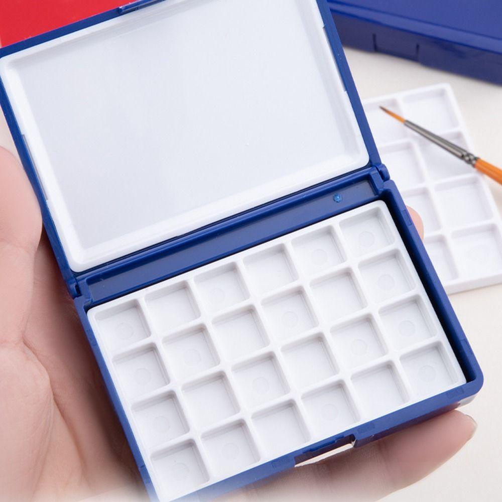 Portable Mini Watercolor Box 12/24 Grid Artist Travel Sketching Palette  Art Supplies