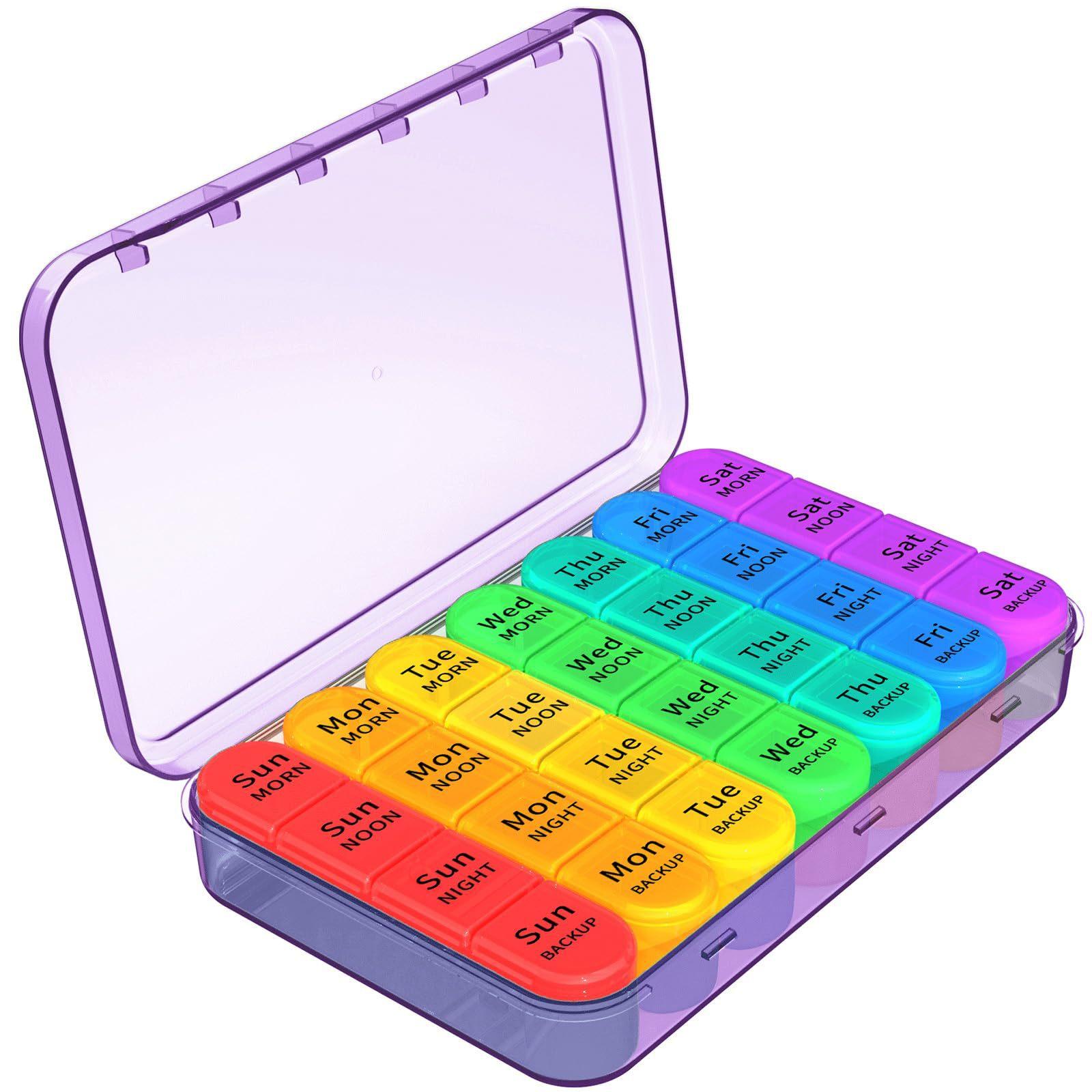 

Portable Medication Dispenser 28 Compartments фиолетовый