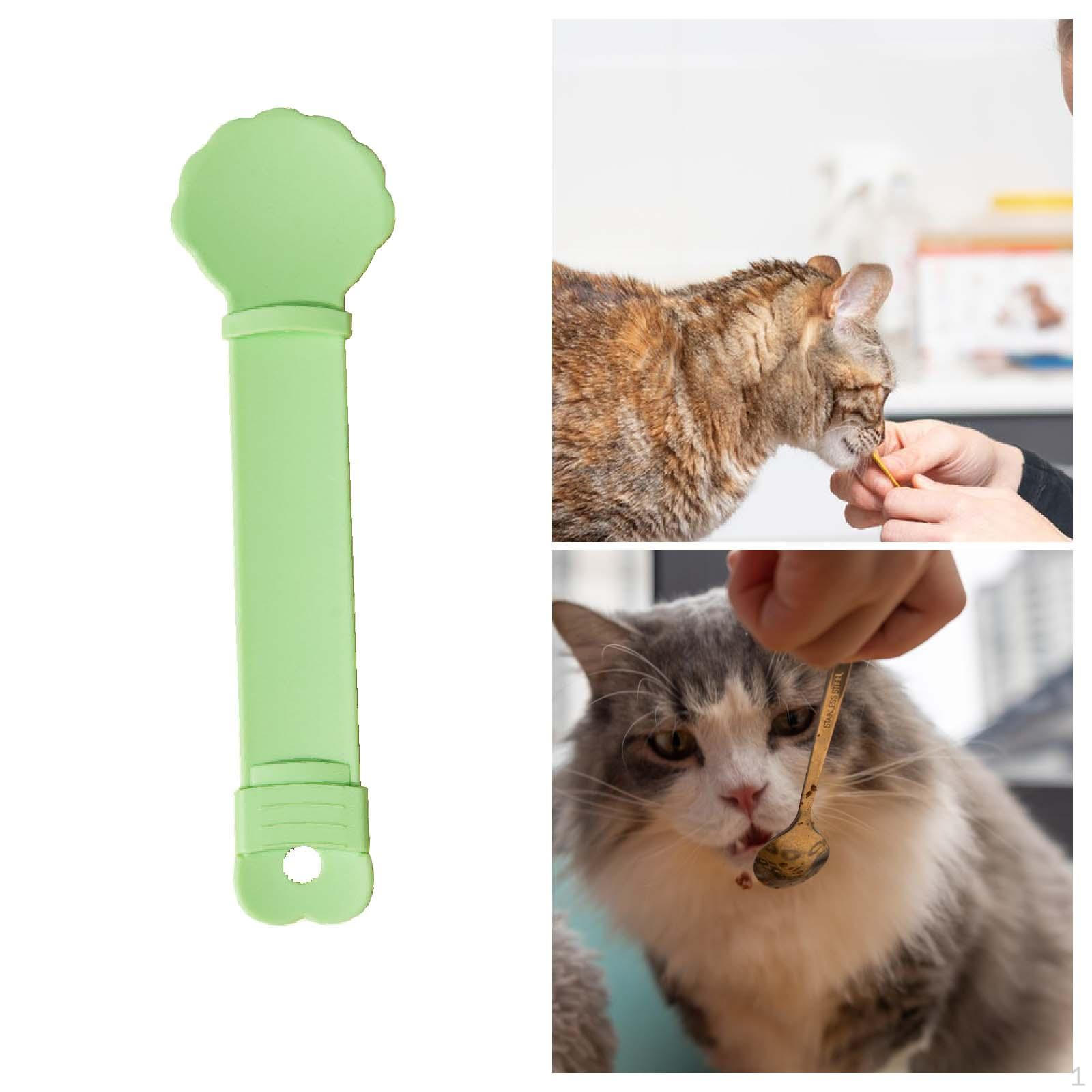 

Кормушка для кошек, многофункциональная ложка в форме лапы, легкие лакомства, закуски для кормления зелёный