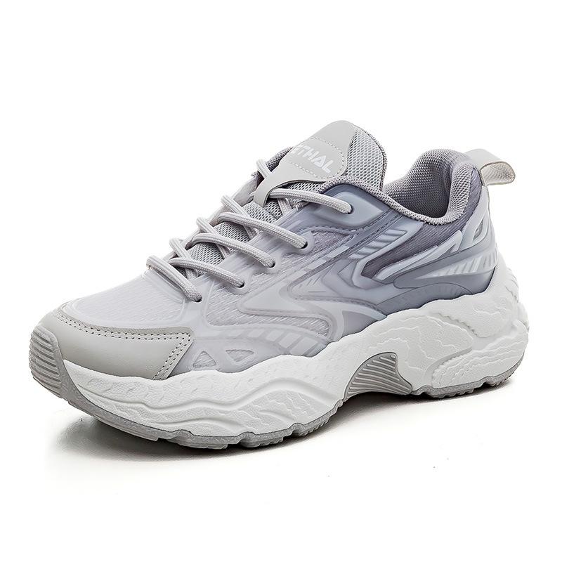 Trend mesh women's versatile casual sports shoes platform-soled fashionable retro white women's shoes