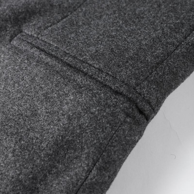 Casaco de lã com gola cachecol chique de cor sólida, bolsos elegantes, jaquetas trespassadas, novo vestuário feminino grande