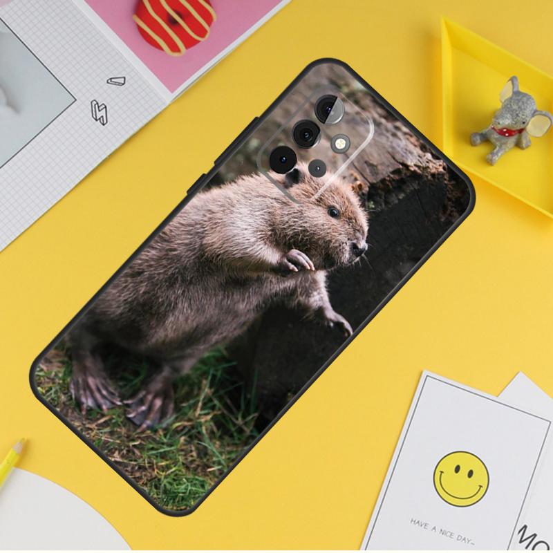 Animal Beaver Case For Samsung Galaxy A15 A17 A54 A34 A14 A13 A23 A33 A53 A52 A32 A12 A56 A36 A16 A35 A55