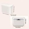 New Multifunctional Car Trash Can with Lid Button Hanging Storage Bin for Wet and Dry Use Car Interior Accessories Organizer Box