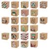 24 Pcs DIY Kraft Paper Christmas Advent Calendar Boxes Christmas Cardboard Number Boxes for Kids Adults School Office Xmas Holiday