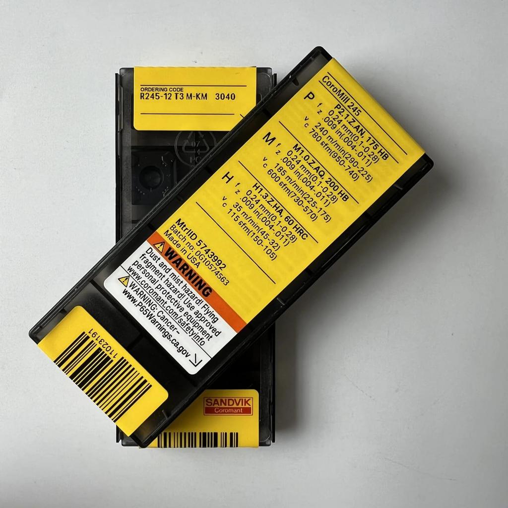 Original Sandvik / R245-12T3M-KM 3040 /  CNC lathe carbide blade 10 Pcs