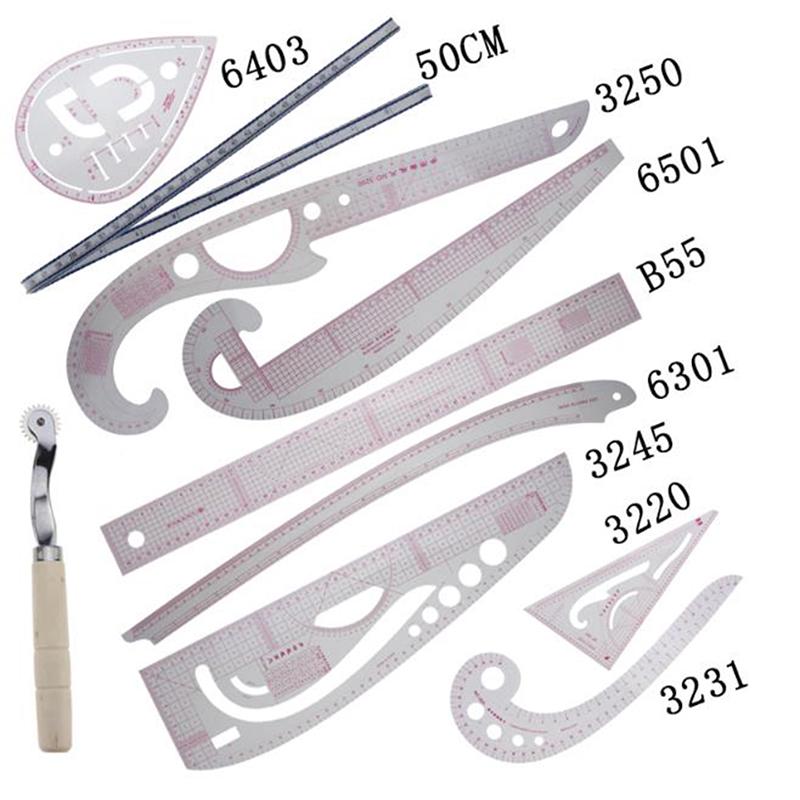 

Набір для шиття кривої Лінійка для шиття Лінійка для різання Зразок одягу Метрика N7