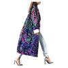 Fashionable Women's Printed Pocket Double Breasted Coat Cardigan Coat
