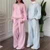 2026 Spring and Autumn New European and American Women's Clothing Cross-border Hooded Sweater Zipper Top High Waist Wide Leg Pants 