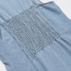 Women's Blue Sexy Button Denim Long Dress