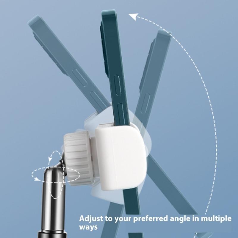 Multiple Angle Phone Holder 180° Adjustable Arm 360 Rotates Ball Head Not Slip Base Secure Grip Suitable for Phone Tablets