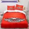 3pcs Duvet Cover Set (1*Duvet Cover + 2*Pillowcase, Without Core), Harley Davidson Print Soft All‑Season Bedding Set, Home Bedroom Decor Gift