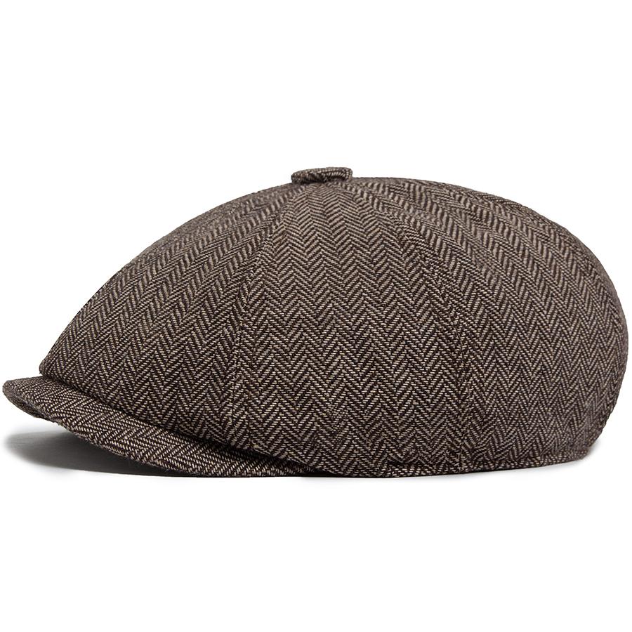 

Мужские винтажные кепки-восьмиклинки твидовые клетчатые береты женские повседневные береты в елочку осенне-зимние теплые плоские шляпы регулируемые хаки