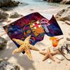 Personalisierter Strandtuch mit individuellem Namen, FC Barcelona Druck, für Reise, Camping, Strandparty, Heimdekoration, Geburtstagsgeschenk für Familie & Freunde
