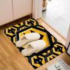 Wolves Football Club Emblem Printed Office Carpet Chair Cushion  Entryway Rug, Rugs for Living Room, Bedroom Christmas gifts