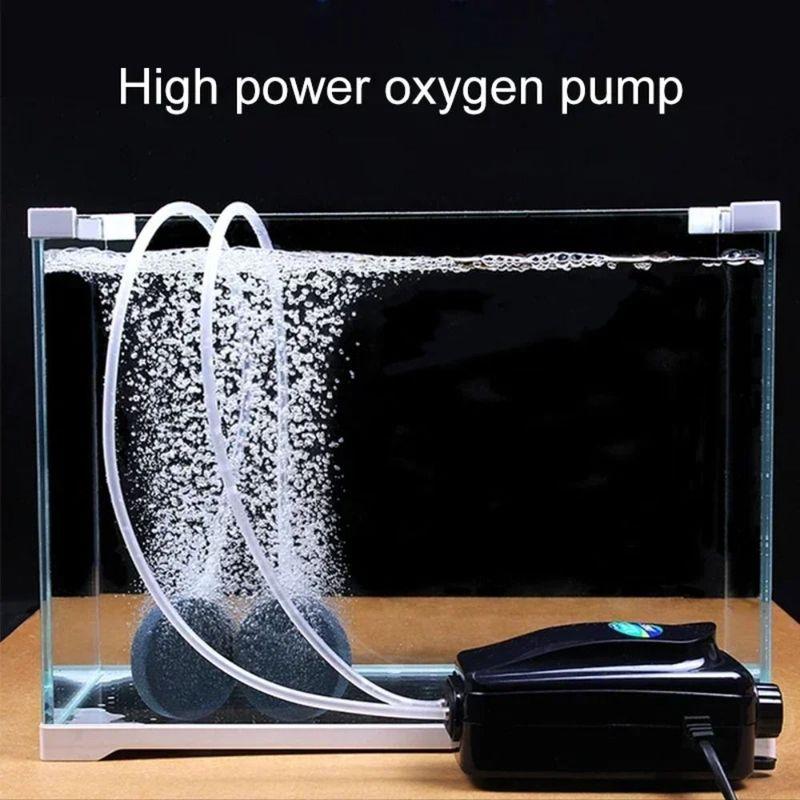 Ultra Silent Aquarium Air Pump Low Noise Air Compressor Aerator 220v Fish Tank Oxygen Air Pump Silent Operation 3.5/4/12W