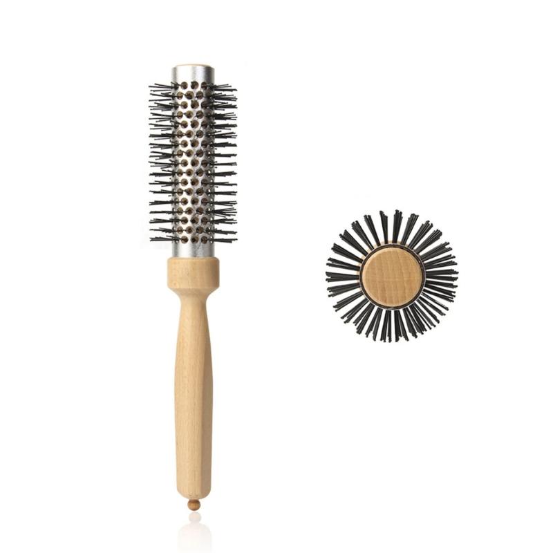 

Ventilated Aluminum Round Hairbrush With Nylon Bristles For Efficient Heat Distribution For Salon And Home Use Medium size