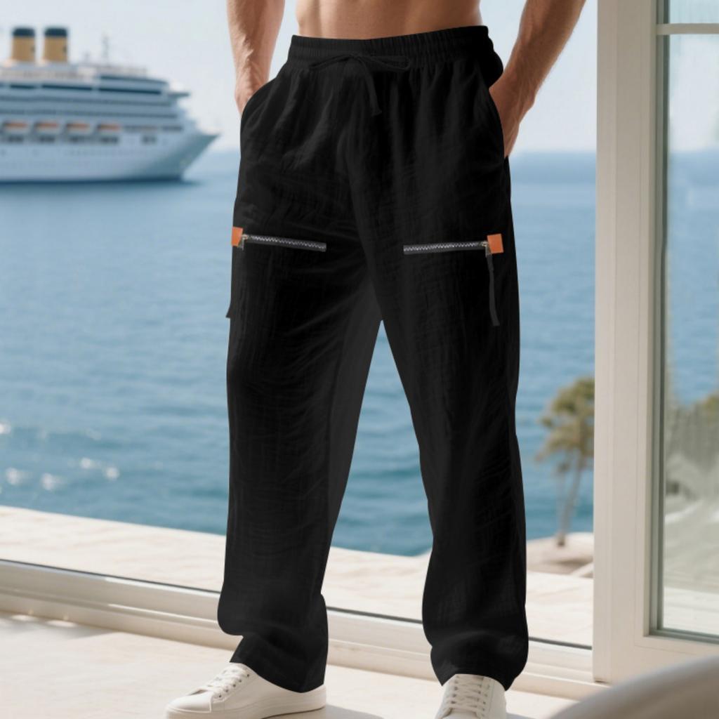 Men's Casual Cargo Pants Workout Joggers Stretch Sweatpants Casual Hiking  Pants With Multi Pockets
