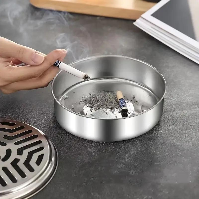 1Pc Stainless Steel Mosquito Coil Holder - Portable Home Use Mosquito Repellent Incense Burner Box with Lid and Handle