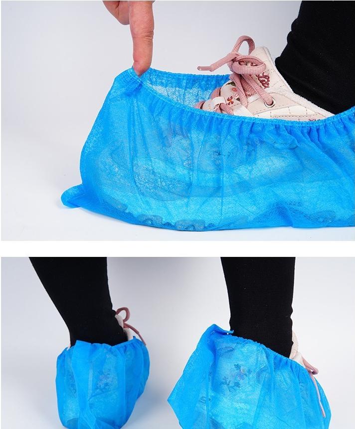 100Pcs Disposable Non Woven Shoe Covers Thick Breathable Anti Slip Boot Covers For Indoor Home Use