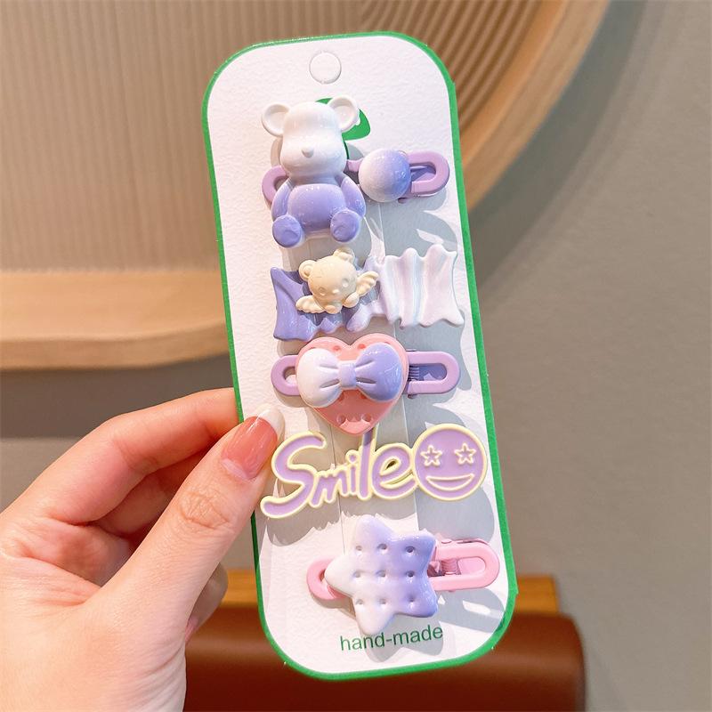 Children'S Hairpin Bag Cloth, Duck Bill Clip Cloth, Bow Root, Princess Hairpin, Cute Little Flower Girl Hair Accessories