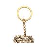 Merry Christmas Keychain Letter Charm Holiday Key Holder 28mm Ring
