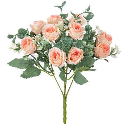 Silk Artificial Flower Rose Home Outdoor Garden Courtyard Christmas Wedding Wreath Bridal Bouque Photography Prop Diy Decoration