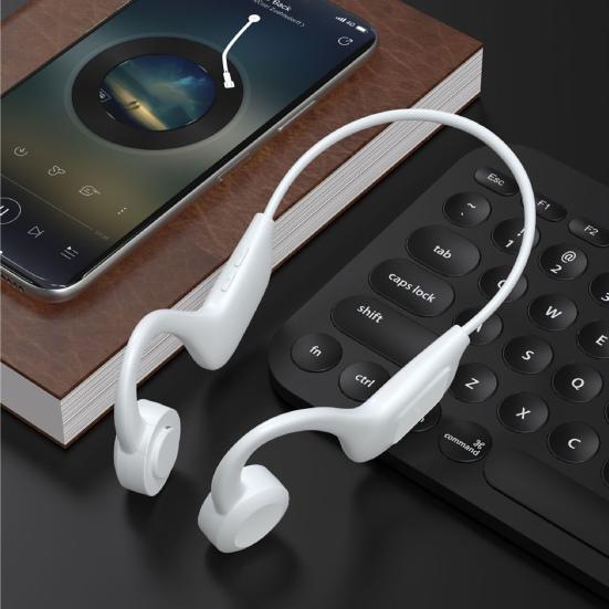 LY1 Bone Conduction Earphone Ear Hook 9D Sound Wireless Bluetooth-compatible Headset MP3 Player with Memory for Running