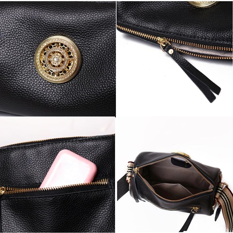 Borse da donna in vera pelle Borse a tracolla da donna con chiusura in metallo rotante di design Borsa a tracolla femminile di nuova marca di lusso