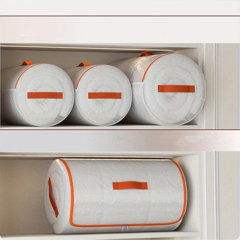 1pc PVC Waterproof Roll-Shaped Quilt Storage Bag Large Capacity Wardrobe Organizer Quilt Clothing Storage Bags Compression Bag