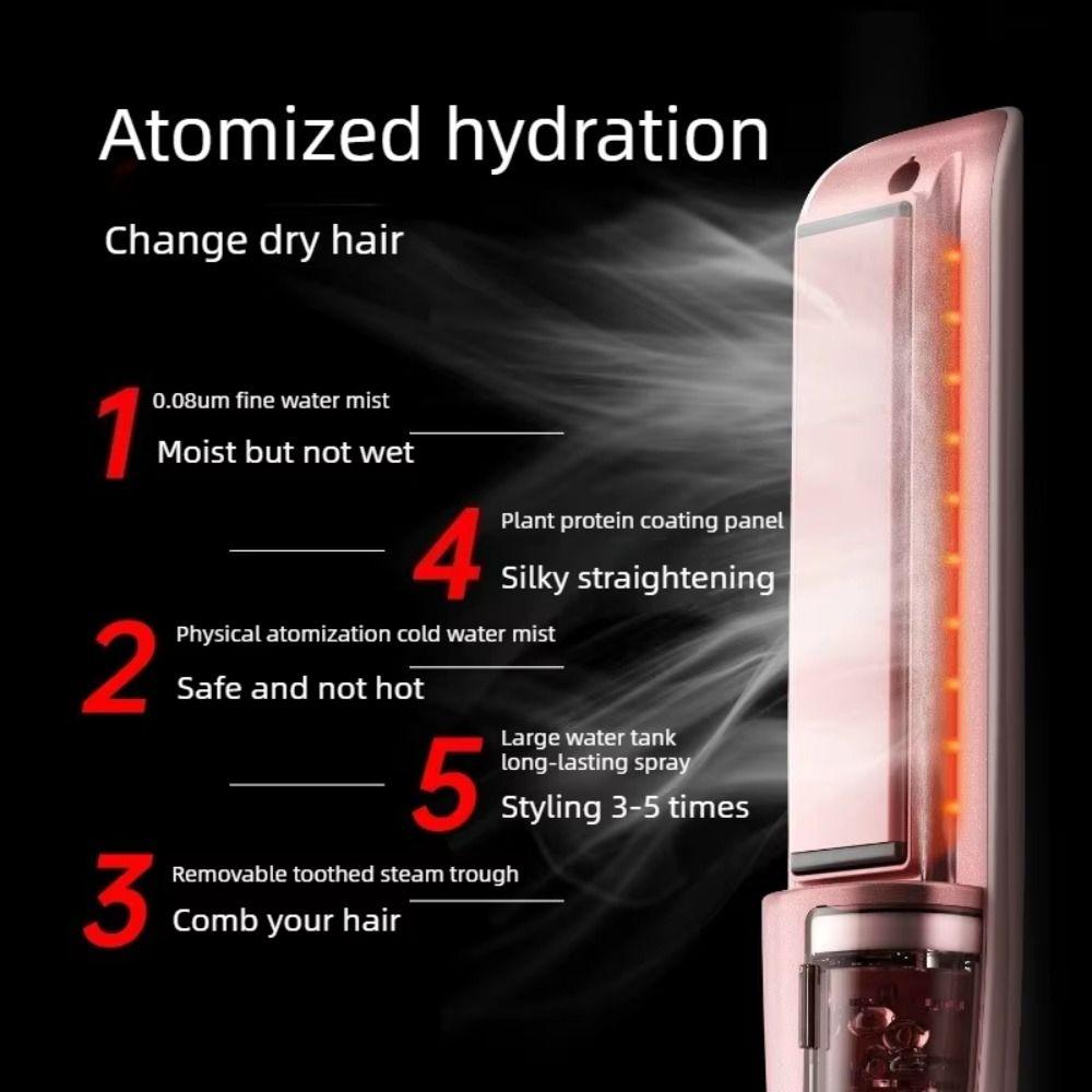 30S Rapid Heating Cold Mist Hair Straightener Steam Hair Straightener for US Short Hair