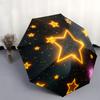 1pc Glowing Yellow Stars Umbrella | Portable Collapsible Design, Casual Outdoor Accessory, for All Seasons, Christmas Birthday