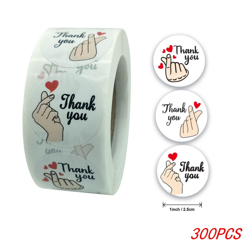 100-500Pcs 1Inch/2.5CM Golden Thank You Stickers For Gift Card Box Package Party Wrapping Decorate Baking Food Small Business