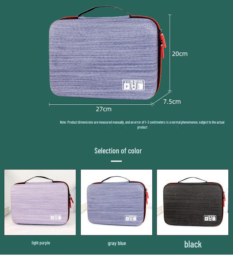 Multifunctional Waterproof & Drop-Resistant Storage Bag for Cables, Earphones, Power Banks & Mobile Accessories