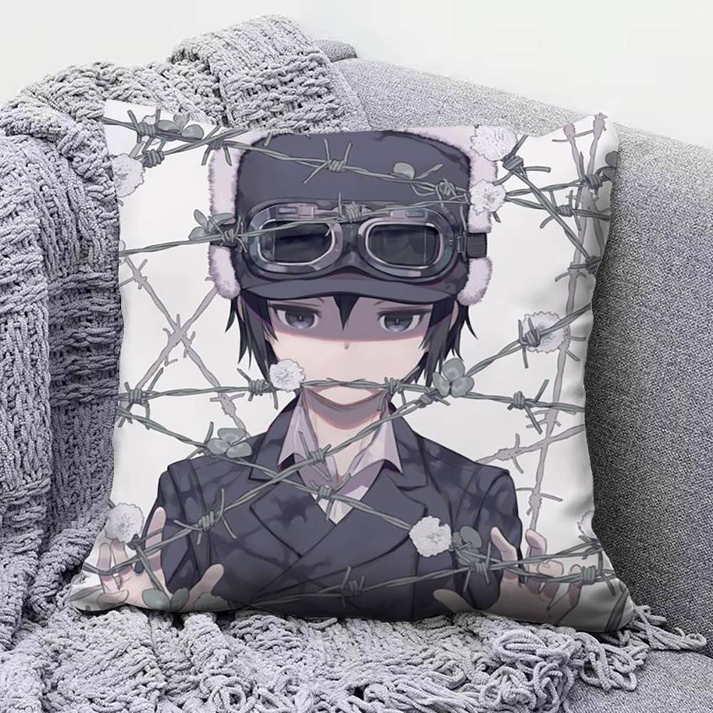 

Anime Kino no Tabi the Beautiful World Pillow Covers Home Sofa Cushion Covers and Aecorative Custom 30x30 cm