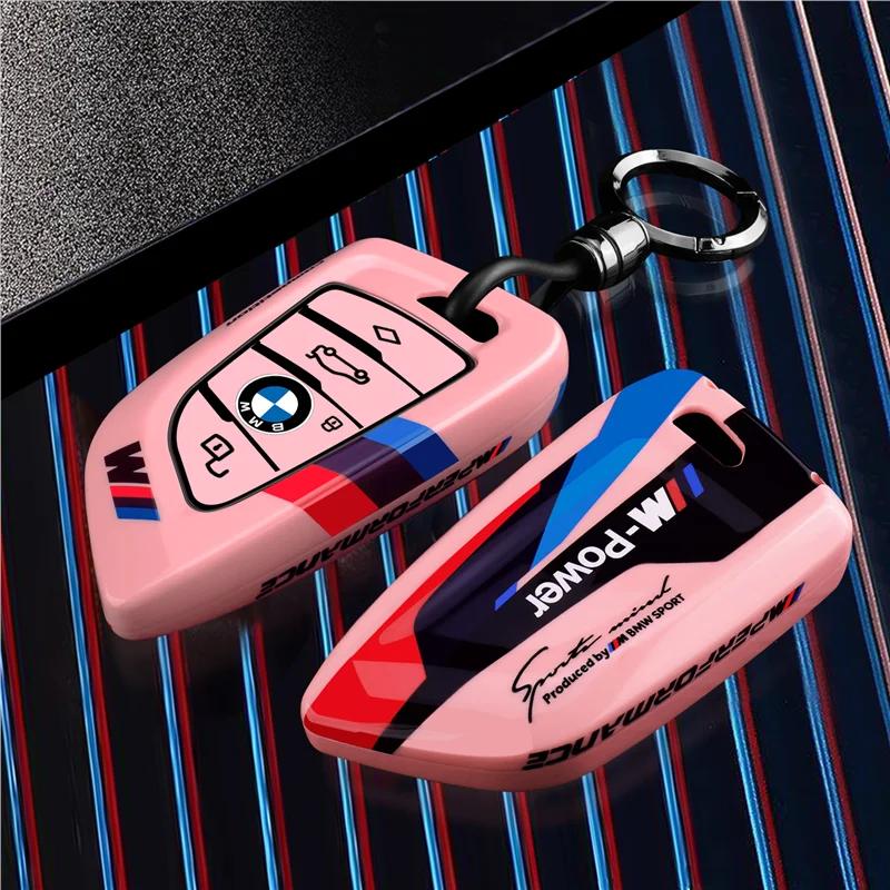 ABS Car Remote Key Case Cover Shell Fob For BMW X1 X3 X4 X5 X6 F15 F16 G30 3 5 7 Series G11 F48 Accessories Keychain