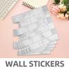 10 Sheets Peel and Stick Tile Stickers Waterproof Self Adhesive 3D Gel Finish Kitchen Wall Decor Light Grey Removable Splashback