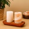Himalayan Salt Shot Glasses 2 Pack Wood Tray