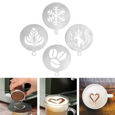 Coffee Foam Art Templates Baking Cake Decoration for Mousse