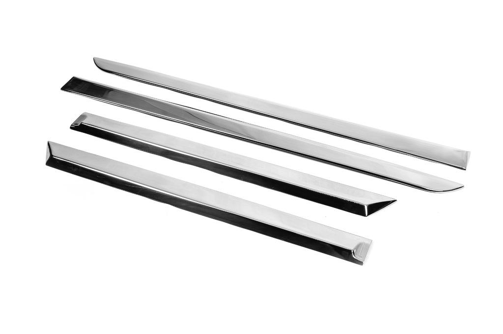 Door Molding (4 Pcs, Stainless Steel) Sedan, OmsaLine - Italian Stainless Steel for Opel Astra H 2004-2013